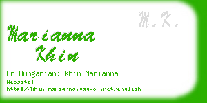 marianna khin business card